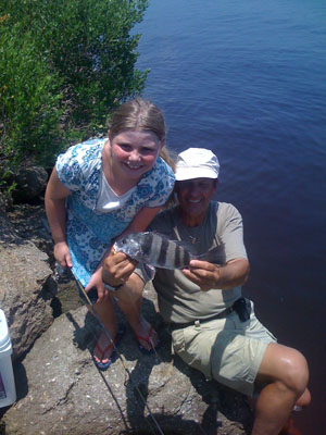 candice fishing with daytona's captain barry